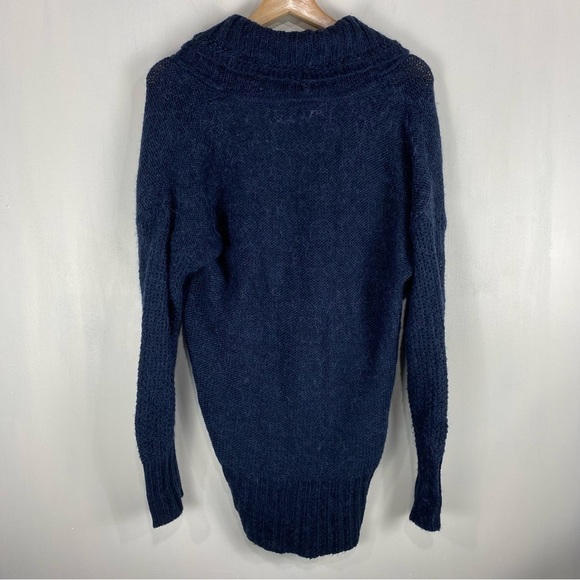 Ann Taylor LOFT Alpaca Wool V-Neck Pullover Sweater Shirt Navy‎ Blue Size Large - Picture 5 of 5